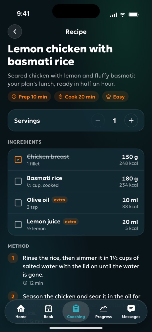 An AI recipe for a plan meal